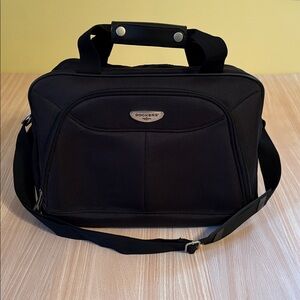 DOCKERS Carry On Travel Bag Luggage Black Messenger